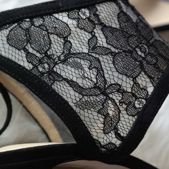 IVANKA TRUMP Daza Ankle Wrap Lace High Heel Sandals - Picture 3 of 11